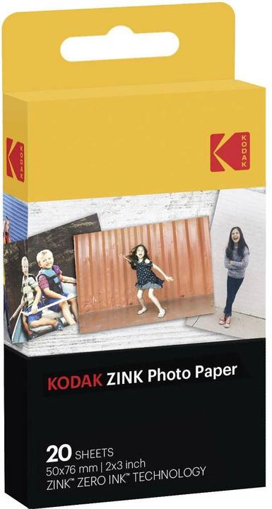 Kodak Pellicola istantanea 2x3 - confezione da 20 (Verde menta, M230, Stampato, schiocco, Mini 2, Tocco a scatto)