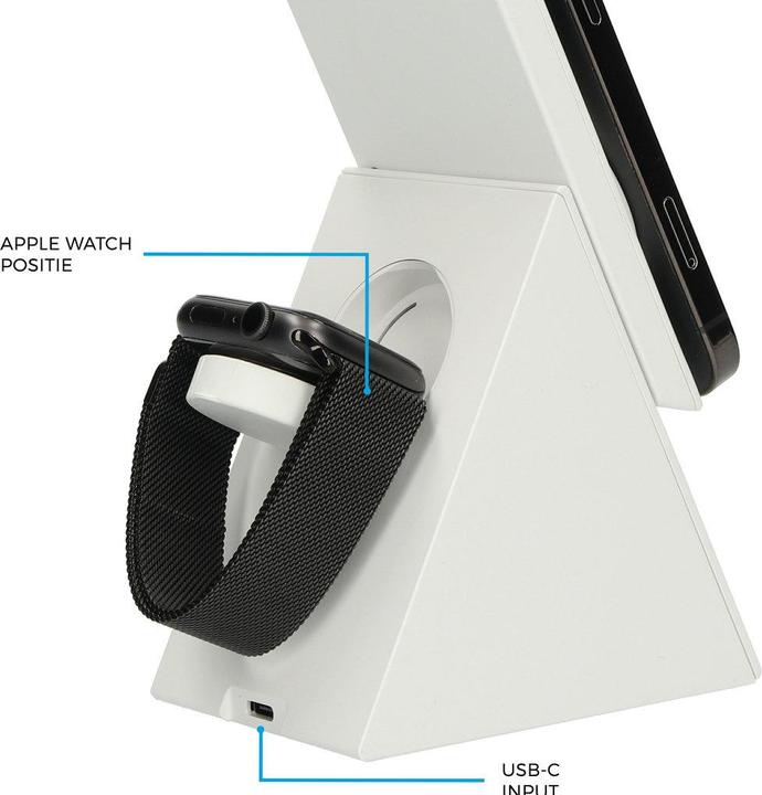 Produktbild Mobiparts Wireless 3 in 1 Charger 15W Triangle White (15 W)