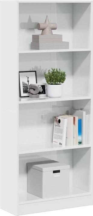 Produktbild VidaXL Bücherregal Hochglanz-Weiss 60x24x143 cm Holzwerkstoff (60 x 24 x 143 cm)