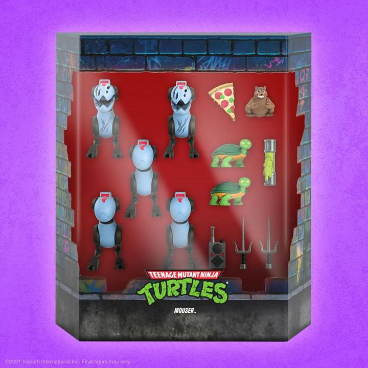 Actual product image Super7 Les Tortues ninja pack 5 figurines Ultimates Mousers 8 cm