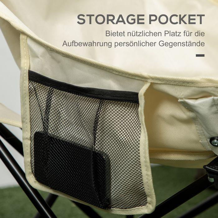 Produktbild Swisshandel24 Campingstuhl faltbarer Gartenstuhl mit Stahlbeine, Tragetasche für Pool Weiss