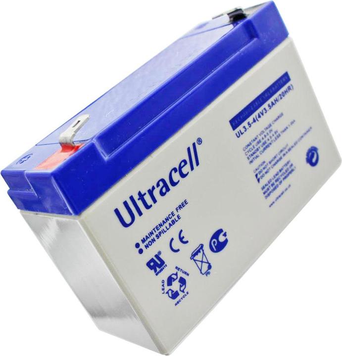 Immagine prodotto Ultralife Akku UL3.5-4, 4 Volt Akku 3500mAh, passend für Sonnenschein A504/3.5S, 4,8mm Kontakte (4 V, 3.50 Ah)