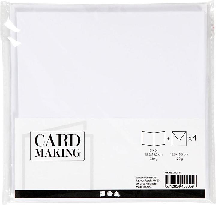 Produktbild Creativ Company Karten und Umschläge Weiss, 4 Stk. (4 Stk.)