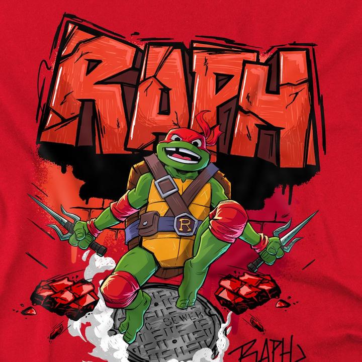Immagine prodotto Teenage Mutant NT Maglietta Raffaello Fogna Uomo (4XL)