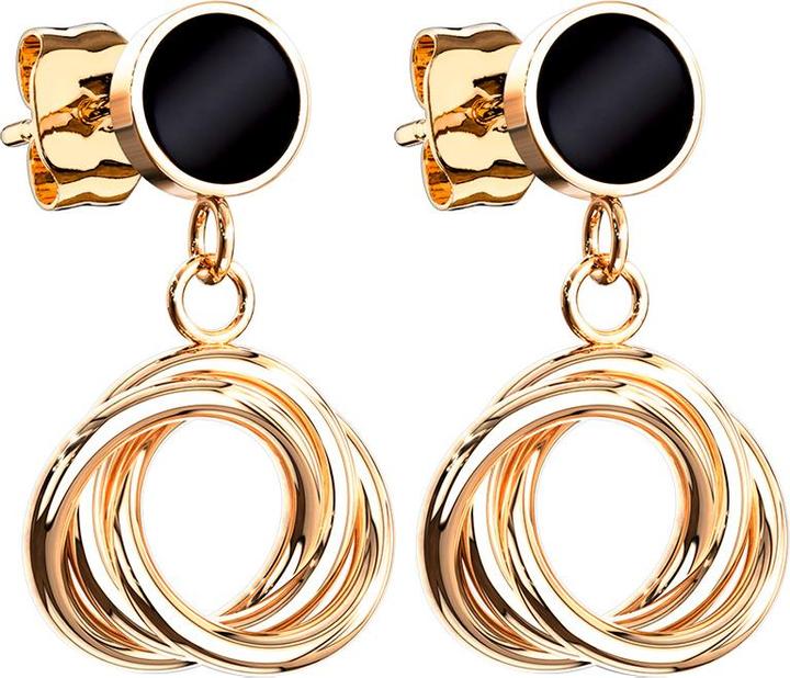Image du produit Star Piercing Boucles d'oreilles or rose Pendentif cercles entrelacés (sans laiton, Acier chirurgical 316L)