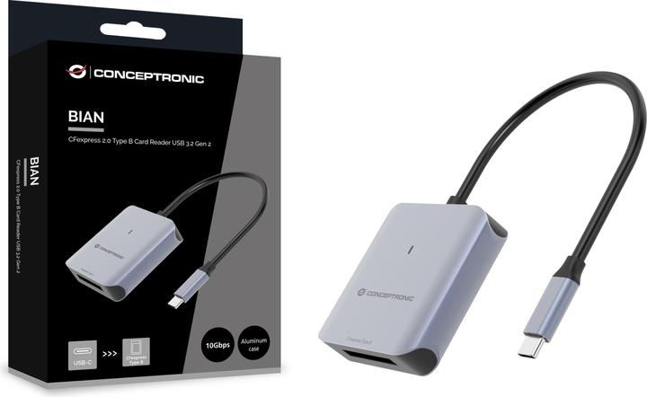 Image du produit Conceptronic Lecteur de cartes USB 3.2 Gen2 Typ-B CFEXPRESS 2.0 sw (USB 3.2 Gen 2)