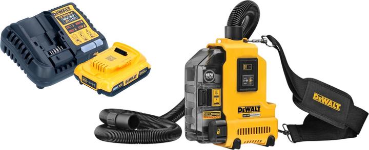Actual product image DeWalt DWH 161 D1 Cordless universal extractor 18 V 0.21 l brushless + 1x rechargeable battery 2.0 Ah +