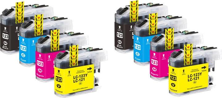 Produktbild Hermex Alternative Tintenpatrone zu Brother LC-123 CMYK XL (M, C, Y, BK)