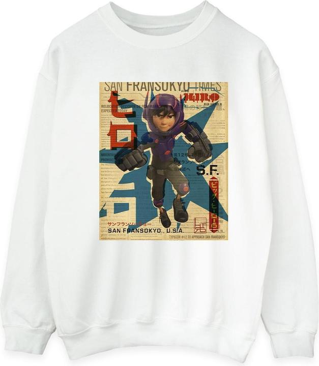 Disney Big Hero 6 Baymax Hiro Newspaper Sweatshirt (4XL)