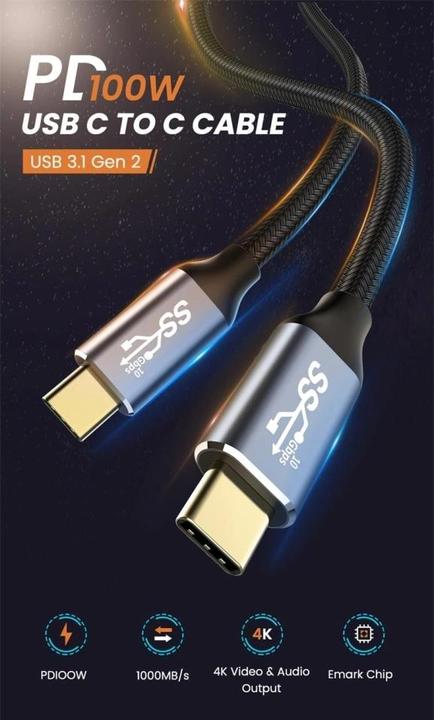 Actual product image PowerGuard USB C - USB C (1 m, USB 3.1)