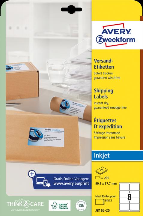 Actual product image Avery Shipping labels