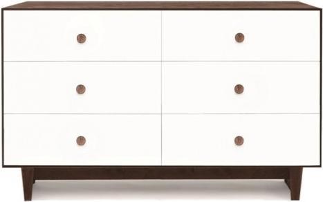 Oeuf Commode à langer "Merlin 6" (base : Rhea), noyer