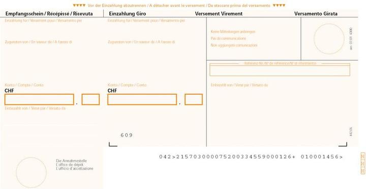 Image du produit Simplex Bulletin de versement BVR Orange (100 x)