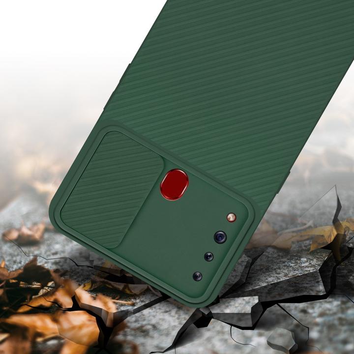 Productafbeelding Cadorabo Hoesje voor Samsung Galaxy A20s in TPU met camerabescherming LM009 Style (Samsung Galaxy A20)