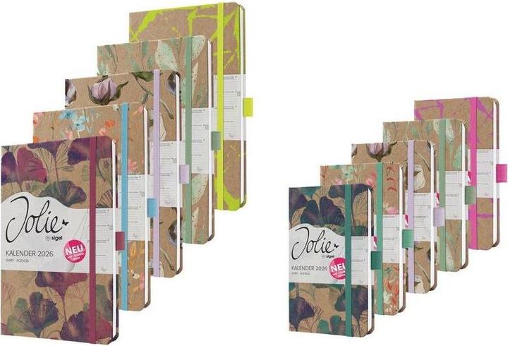 Actual product image Sigel Taschenagenda JOLIE Pure (9.5 x 15 cm, German, French, Dutch, English)