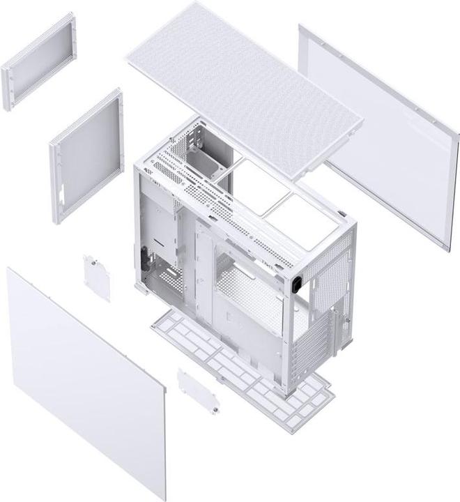 Produktbild Jonsbo D41 ATX Gehäuse, Tempered Glass - weiss (mATX, DTX, Mini-ITX, ATX)