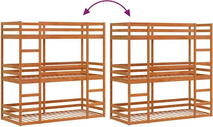 Produktbild VidaXL Dreifach-Etagenbett (75 x 190 cm)