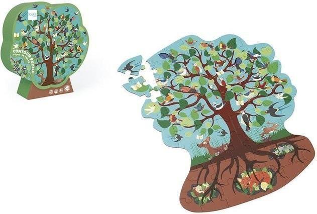 Image du produit Scratch Shape Puzzle Arbre Oiseaux pcs (58 pièces)