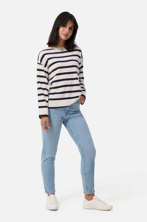 Immagine prodotto Cash-Mere Kaschmir Rundhals Pullover gestreift (XS)