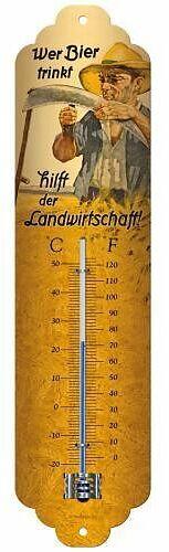 Actual product image Nostalgic-Art Merchandising Thermometer Who Drinks Beer 65 x 280 mm