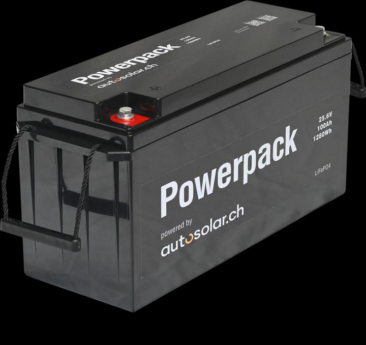 Image du produit Autosolar Pile au lithium 100 Ah 24V- Pile solaire LiFePo4 (25.60 V, 100 Ah)