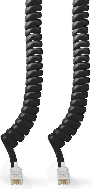 Produktbild Nedis Telefonkabel | RJ10 Stecker | RJ10 Stecker | 5.00 m | Kabeldesign: Aufgerollt | Kabeltyp: RJ10