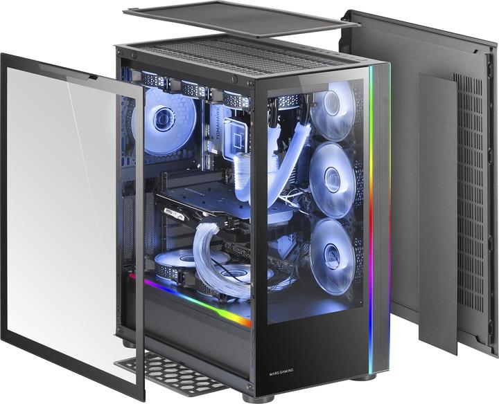 Actual product image Mars Gaming Boitier Grand Tour E-Atx Mc-Ult Avec Panneaux Vitrés (Noir) (mATX, Mini-ITX, ATX)