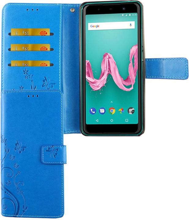 Produktbild König Design Hülle Handy Schutz für Wiko Lenny 5 Case Cover Tasche Wallet Etui Handyhülle Neu (Wiko Lenny 5)