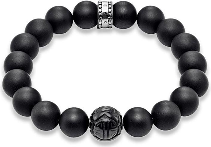 Thomas Sabo Armband Obsidian (21 cm, Silber)