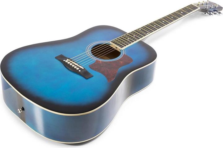 Image du produit Max Guitare western SoloJam Set bleu (Set de guitares acoustiques, Palissandre, Tilleul)