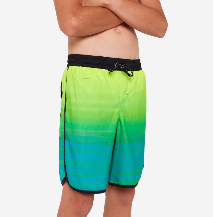 Image du produit Olaian Boardshort surf Garçon - 500 Offshore vert et bleu (8, 9, 10)