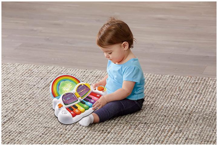 Actual product image VTech 612403 Leap Frog Baby Piano My First Notes (English Version) 12+ Months (French, English)