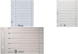 Actual product image Leitz Dividers, A4 extra width, kraft cardboard 200g-qm, gray Blank tabs can be used in different