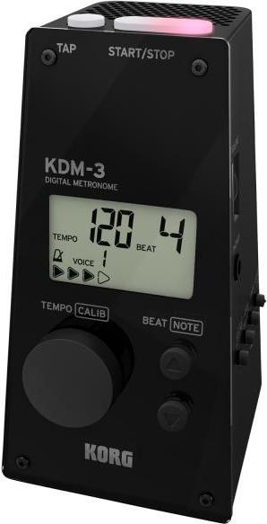 Produktbild Korg Metronom KDM-3 Digital mit 19 Taktarten Schwarz mit In-Ear Kopfhörern