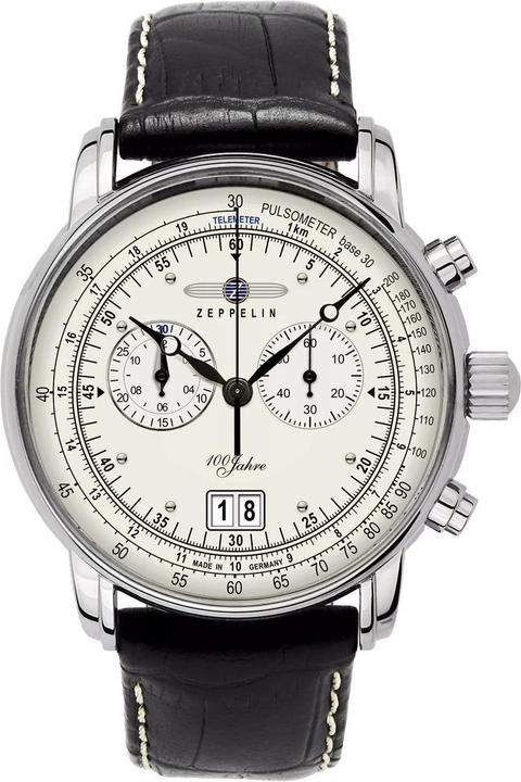 Zeppelin Cronografo LZ127 Count (Orologio da polso analogico, Cronografo, 42 mm)