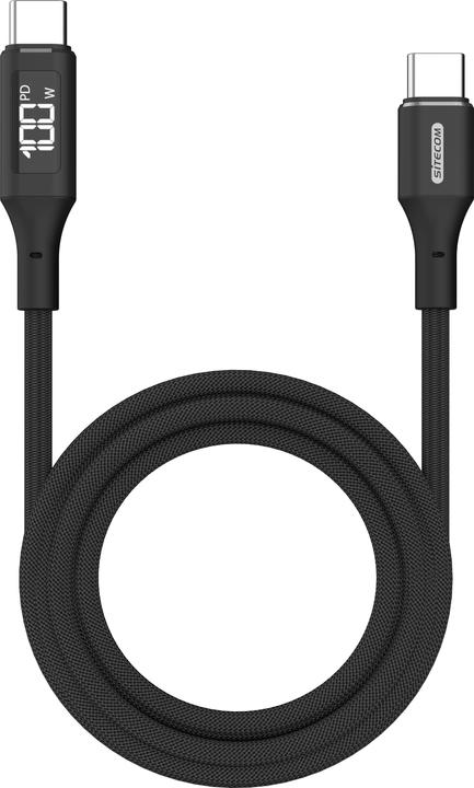 Actual product image Sitecom CA-1005 USB-C to USB-C PC + LED Dpl (1.50 m, 100 W)