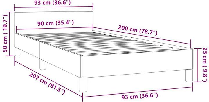 Actual product image VidaXL Johnny (90 x 200 cm)
