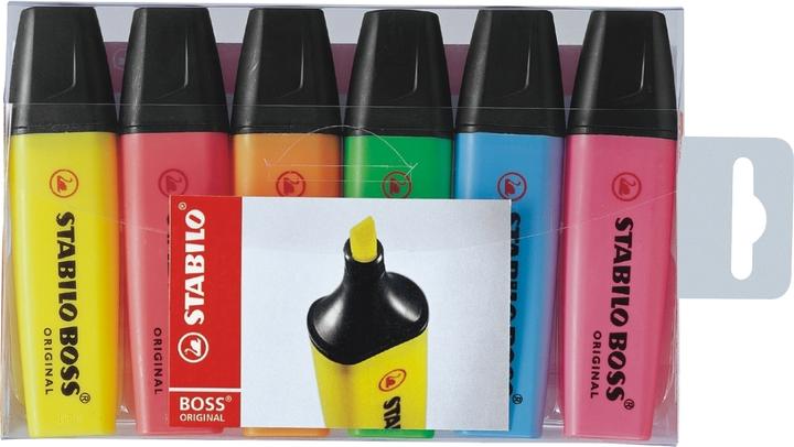 Actual product image STABILO BOSS ORIGINAL highlighter (Orange, Yellow, Green, Blue, Pink, Red, 5 mm, 6 x)