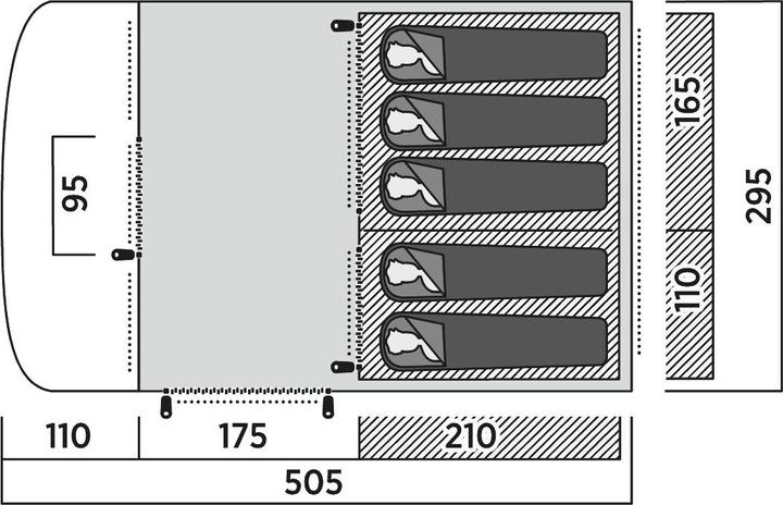 Produktbild Easy Camp Palmdale 500 (Tunnelzelt, 16.50 kg, 5 Personen)