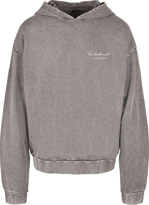Merchcode Love Yourself First Acid Washed Oversized Hoody - 187721