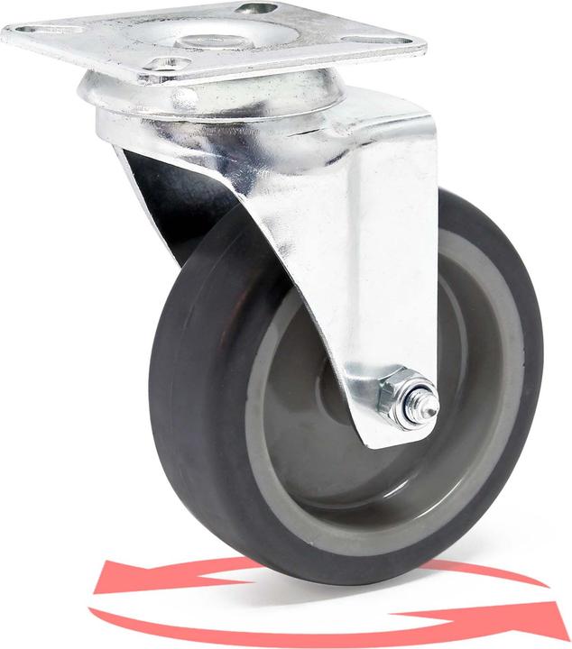 Produktbild Wiltec Lenkrollen Set 4x Transportrolle o. Bremse 75mm Möbelrolle 75kg