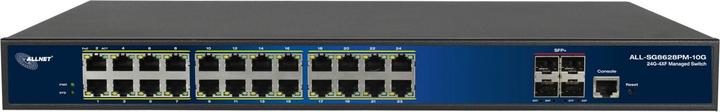 Actual product image Allnet Switch full managed Layer2+ 24 Port &bull 24x GbE &bull PoE Budget 370W &bull 24x PoE at &bul (24 Ports)