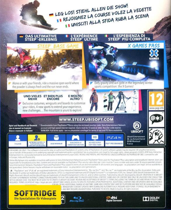Produktbild Ubisoft Steep (PS4, DE)