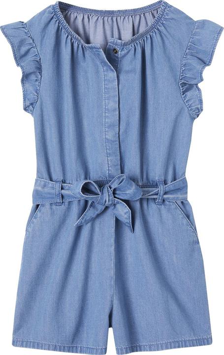 Image du produit Vertbaudet Combinaison fille en denim léger (110)
