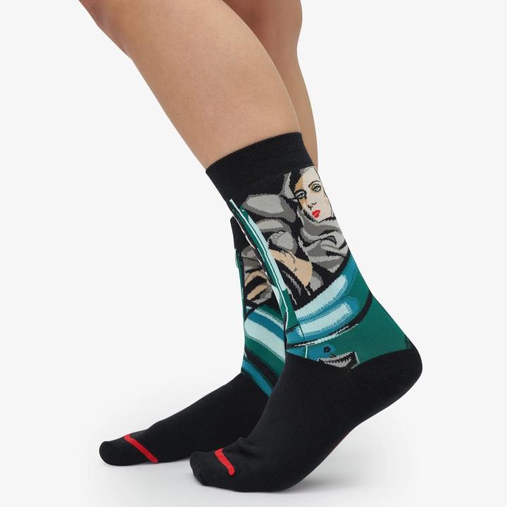 Immagine prodotto MuseARTa Calze Tamara de Lempicka - Tamara con la Bugatti verde (Confezione singola, 36 - 40)