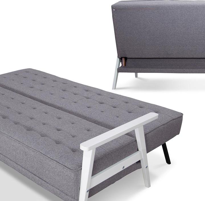 Produktbild VitaliSpa Sofa Dion, Grau, 202 cm mit Klappfunktion