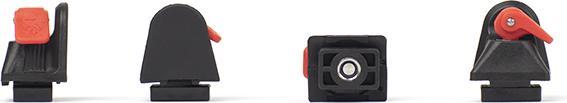 Aclam Fast Fastener: 4 units (1 pedal) - Red (Instrument foot pedal)