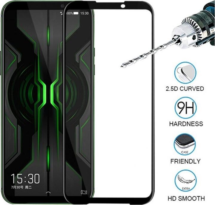 Actual product image Screenguard Xiaomi Black Shark 2 Pro Full Screen Protective Glass Film 2.5D 9H (1 Piece, Xiaomi Black Shark 2 Pro)
