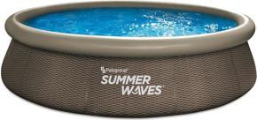 Summer Waves Pool Quick Set Dunkles Doppel-Rattan 366 X 76 Cm