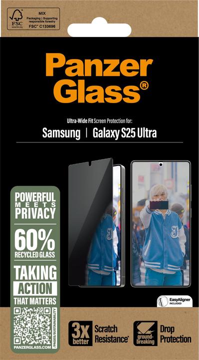 Immagine prodotto PanzerGlass Ultra-Wide Fit (1 Pezzo/i, Samsung Galaxy S25 Ultra)